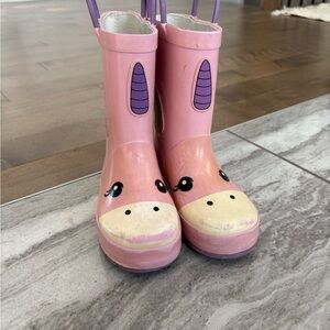 George Pink Unicorn Kids Boots